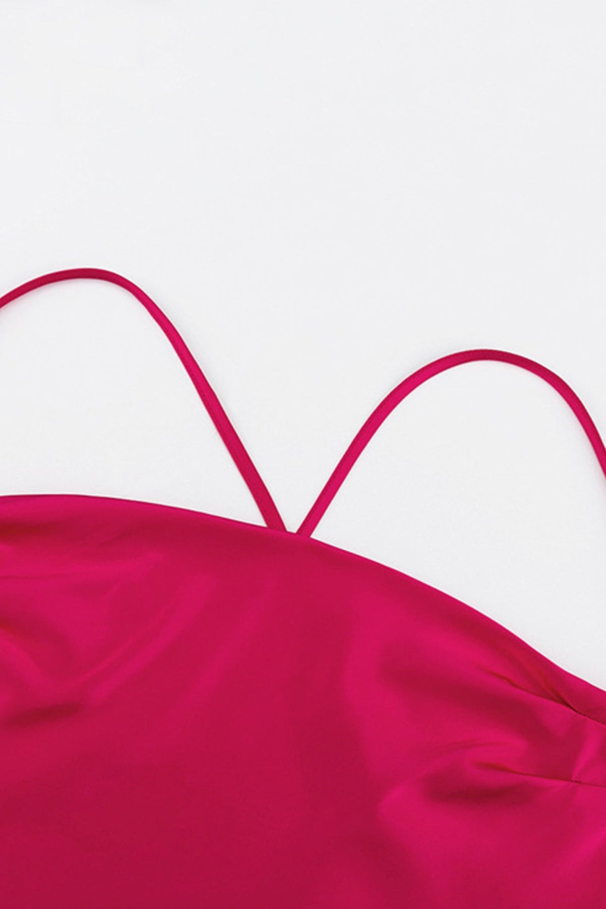 Rose-Detail Cross-Detail Tie-Back Dress