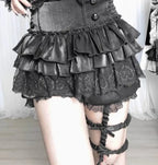 Lacy Patch Velvety Blouse Top black1 / M