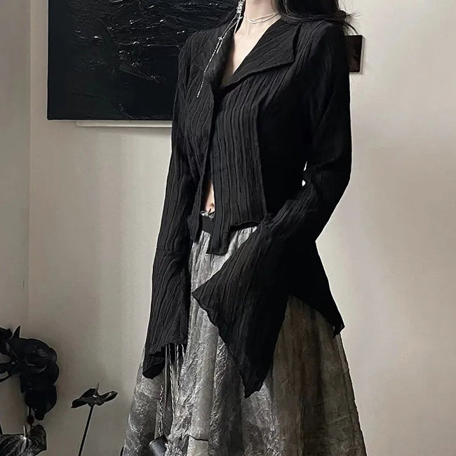 Dark Unpredictable Stylish Blouse Black / S Main image