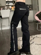 New Gloomy Punk Gothic Y2K Patchwork Pant