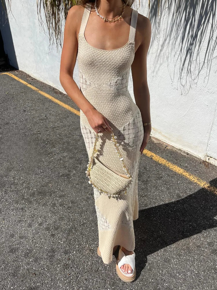 Knit Maxi Dress with Relaxed Fit