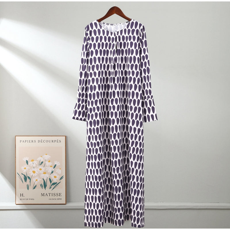 V-Neck Side-Slit Maxi Dress