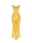 Mesh Ruffled Asymmetric Dress