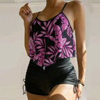 Ruffle Strap Plus Size Two Piece Set