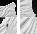 Polyester Crew-Neck Midi Dress