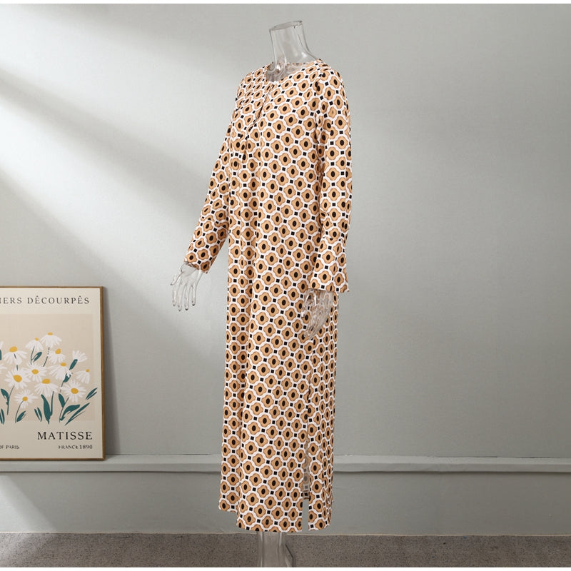 V-Neck Side-Slit Maxi Dress