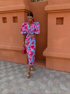 Dress with Puff Sleeves