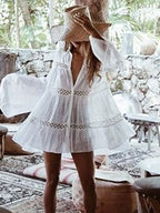 Single Breasted Bikini Cover Up WHITE / One Size