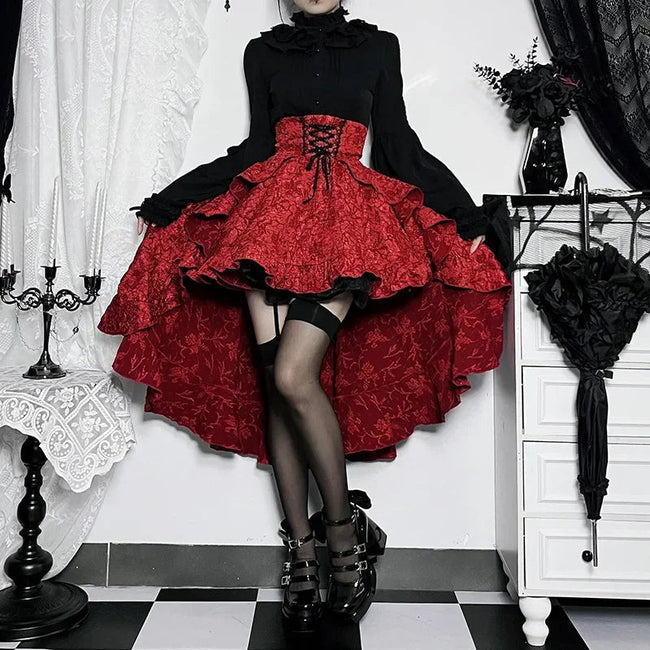 Pleated Bodice Antique Skirt red / S Main image