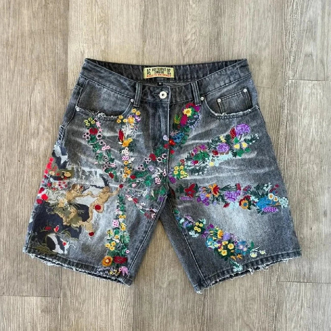Hip Hop Stitched Loose Short blue1 / S Main image
