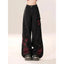 Dark Loose Butterfly Denim Pant Black / S