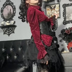 Vintage Victorian Folded Gothic Blouse