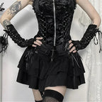 Patchwork Gothic Skirt Black / S