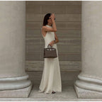 Polyester Cotton Dress with Round Neckline