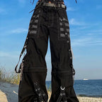 Rebellious Dark Y2K Wide Leg Trouser WHITE / S