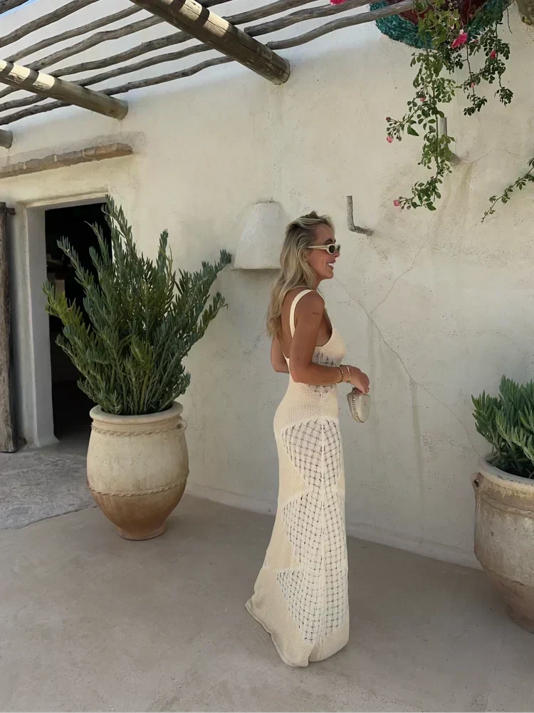 Knit Maxi Dress with Relaxed Fit