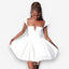 White V-Neck Pleated Dress
