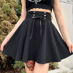 Flared Mini Skater School Skirt black / S