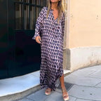 V-Neck Side-Slit Maxi Dress