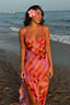 Tropical Floral Strap-Detail Dress