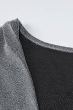 Silk Silver Dress with Draped Neckline