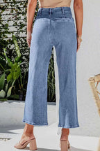 Cropped Jeans with High Waist