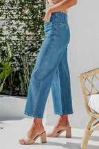 Cropped Jeans with High Waist