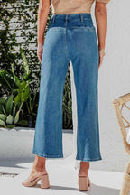 Cropped Jeans with High Waist