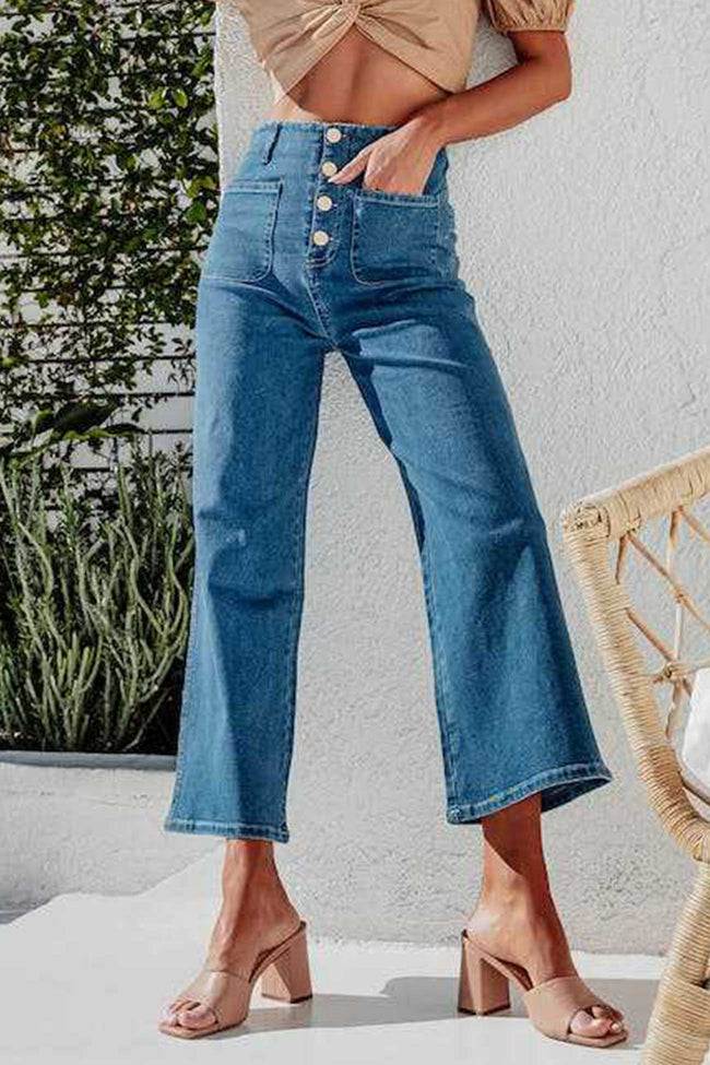 Cropped Jeans with High Waist Main image