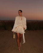 Viscose Ruffled Short Dress