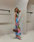 Maxi Dress with Sheer Detailing