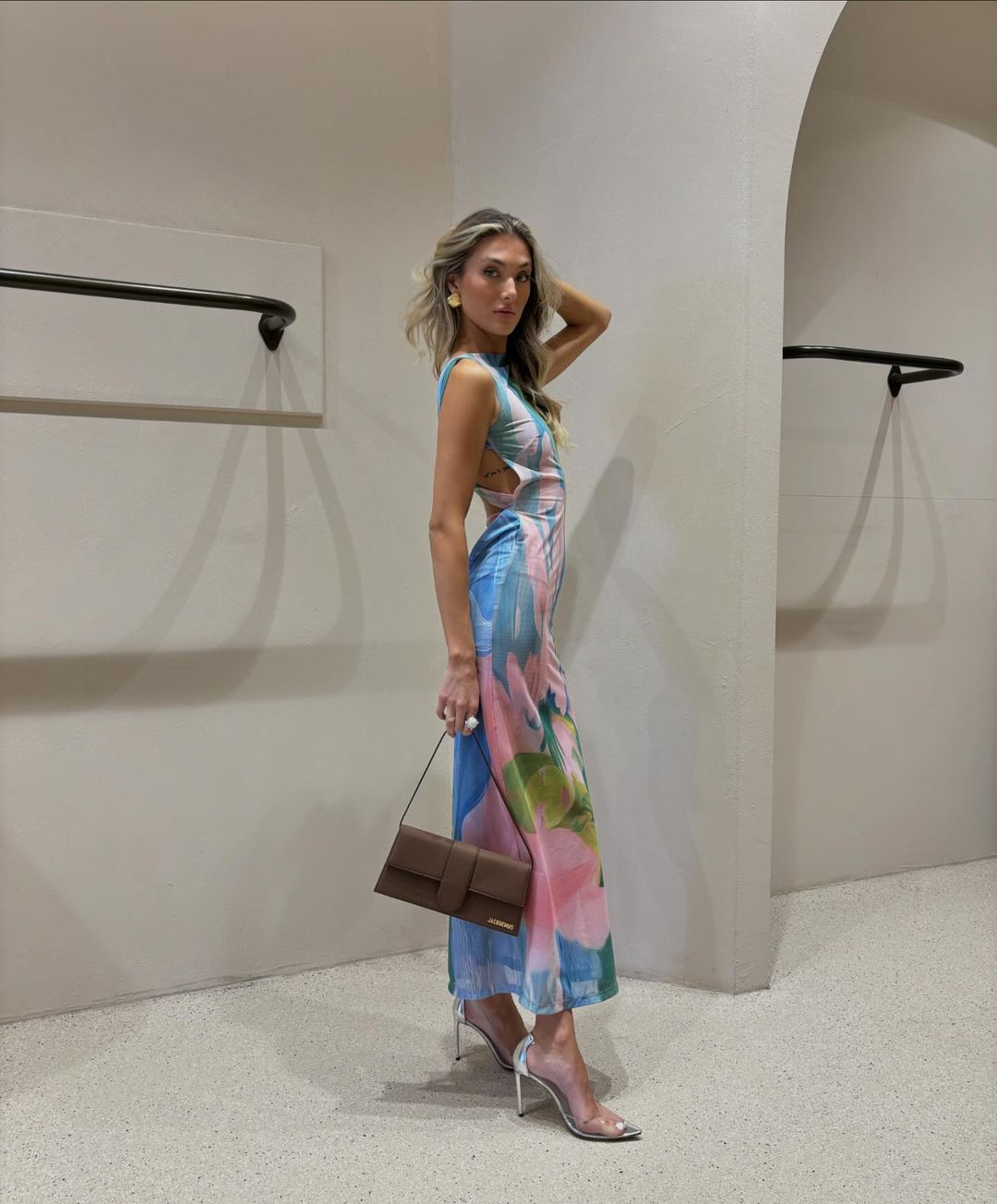 Maxi Dress with Sheer Detailing