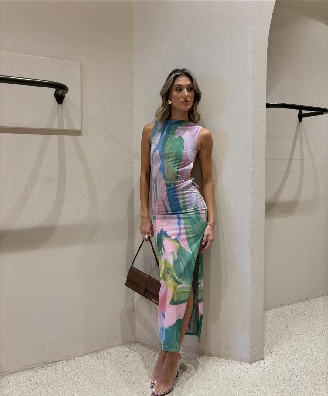 Maxi Dress with Sheer Detailing