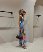 Maxi Dress with Sheer Detailing