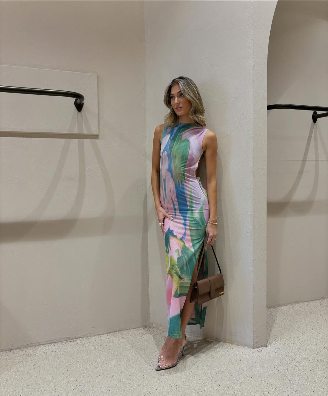 Maxi Dress with Sheer Detailing