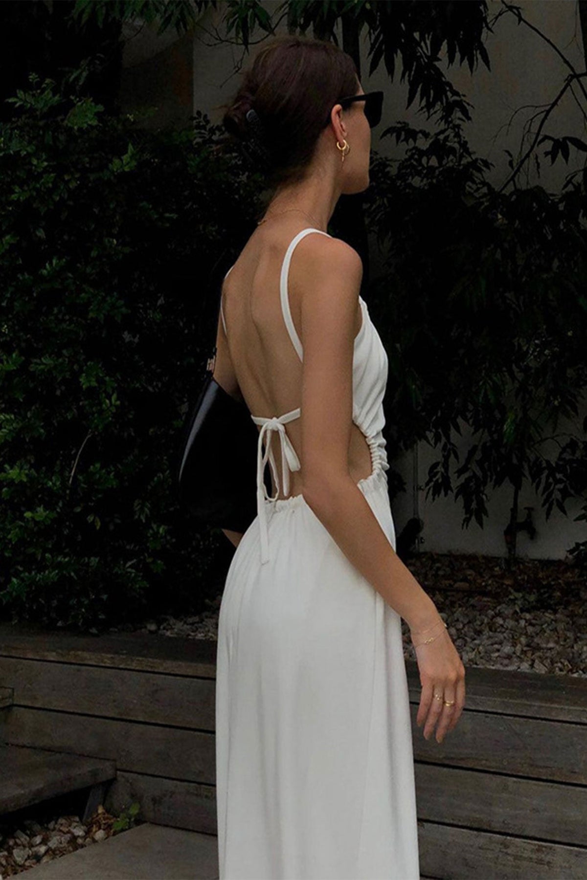 Cutout Strappy Dress with Open Back