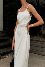 Cutout Strappy Dress with Open Back