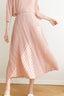 Pleated Solid-Color Skirt with High Waist
