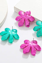 Petal-Shaped Earrings in a Solid Color