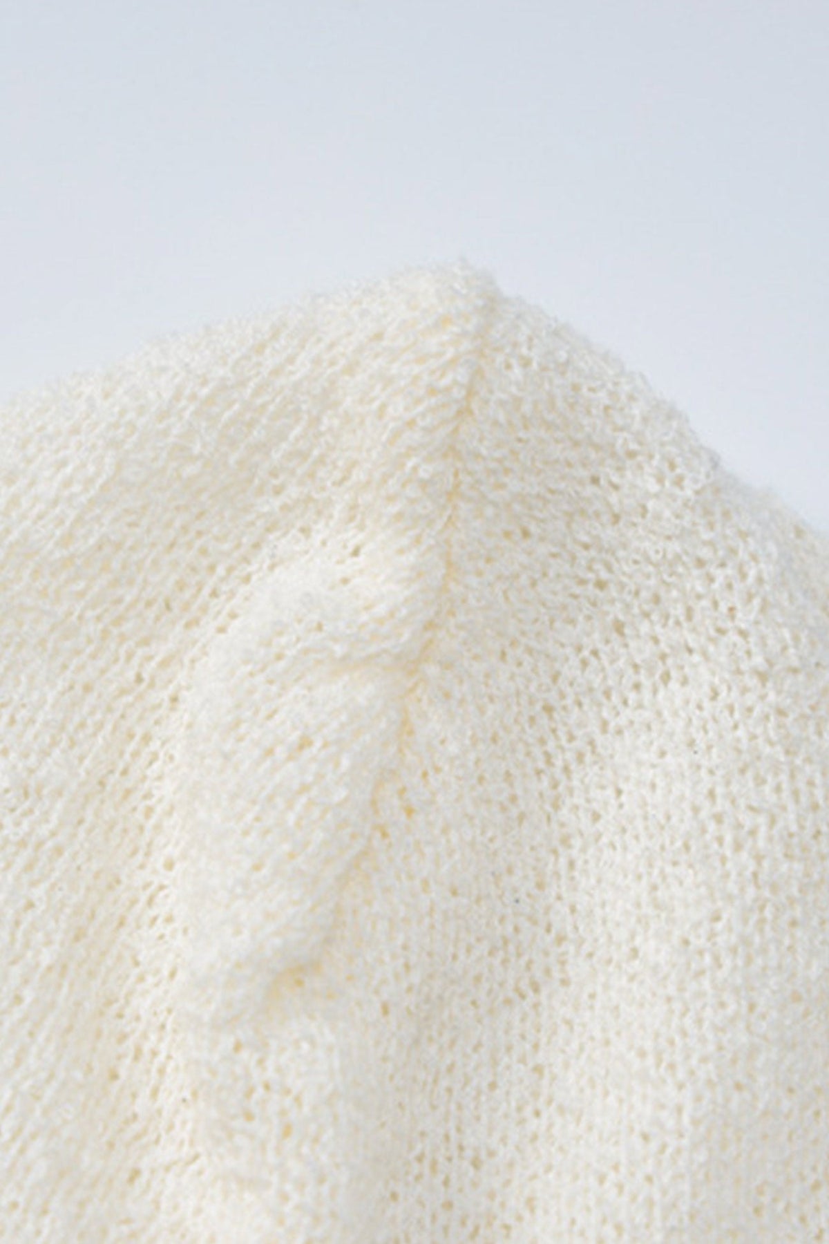 Crochet Solid-Color Dress with Hood