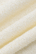 Crochet Solid-Color Dress with Hood