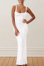 Lace Cami Dress with Slit Detail