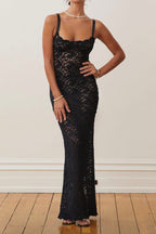 Lace Cami Dress with Slit Detail