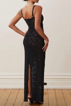 Lace Cami Dress with Slit Detail