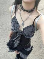 Charming Lace Camisole Mini Dress