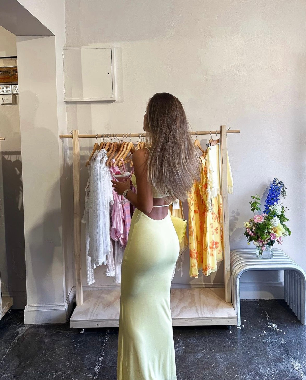 Mesh Maxi Dress with Strapless Neckline