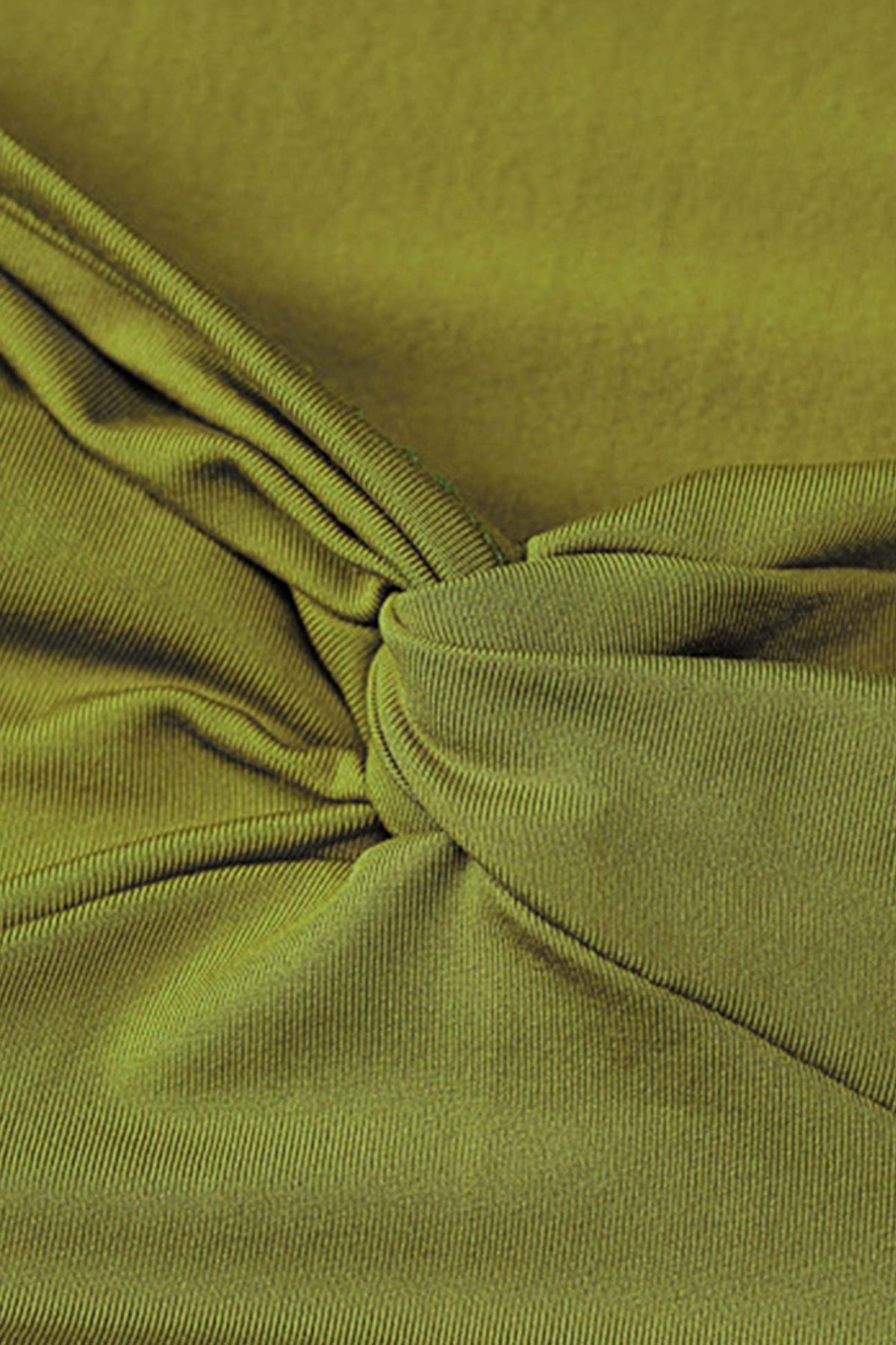 Twist-Detail Solid-Color Mini Dress with Polyester Fabric