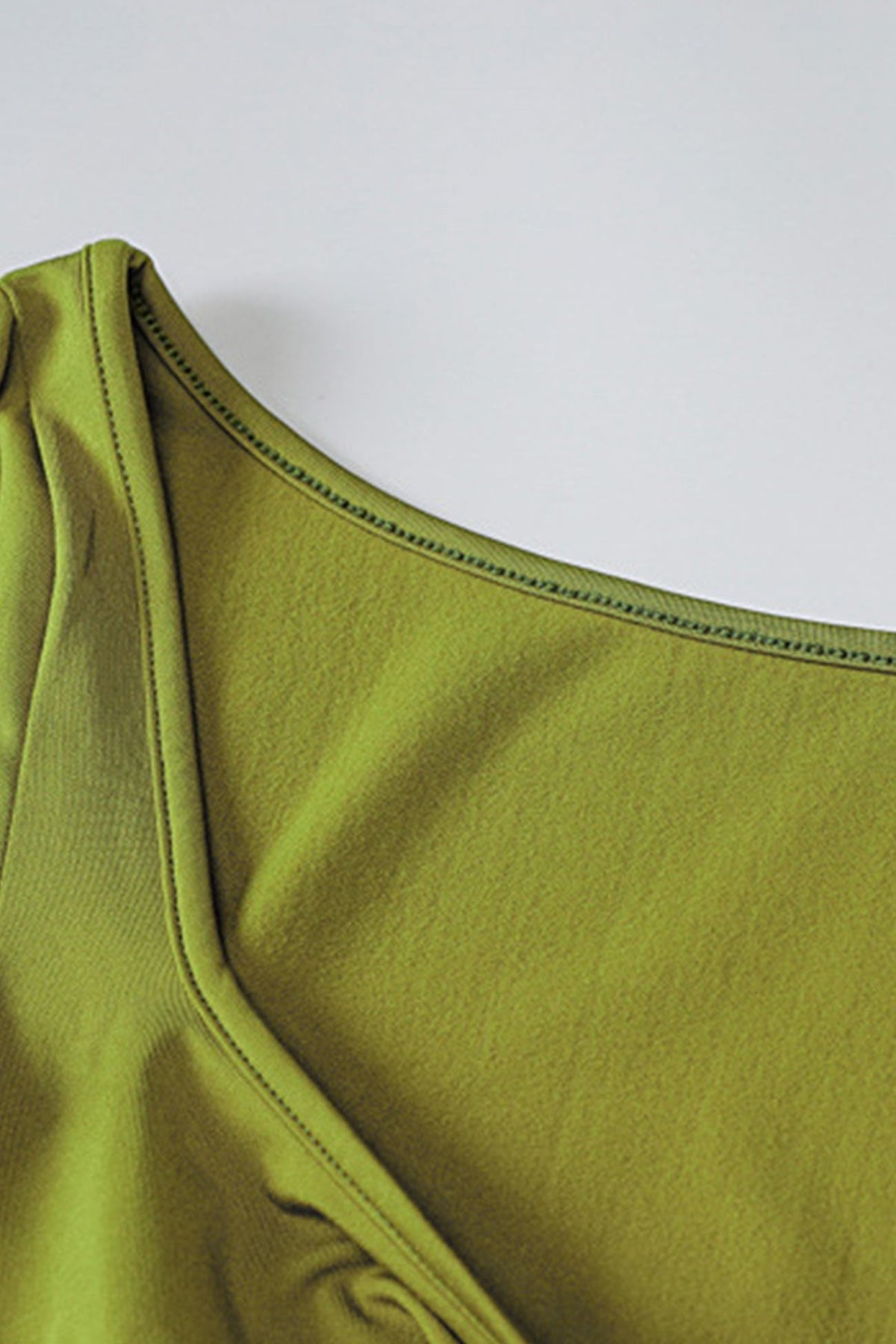 Twist-Detail Solid-Color Mini Dress with Polyester Fabric