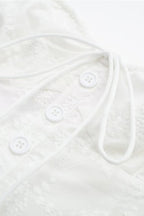 Lace White Dress with Strapless Neckline