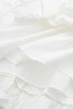 Lace White Dress with Strapless Neckline